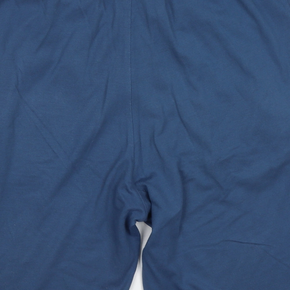 adidas Mens Blue Striped Polyester Sweat Shorts Size L L9 in Regular Tie