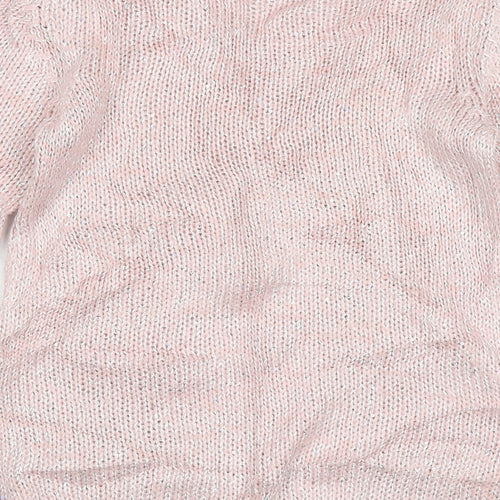 georger Girls Pink Crew Neck  Polyester Pullover Jumper Size 10-11 Years  Pullover