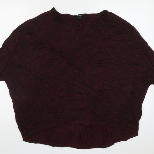 New Look Womens Purple Crew Neck  Polyester Pullover Jumper Size L