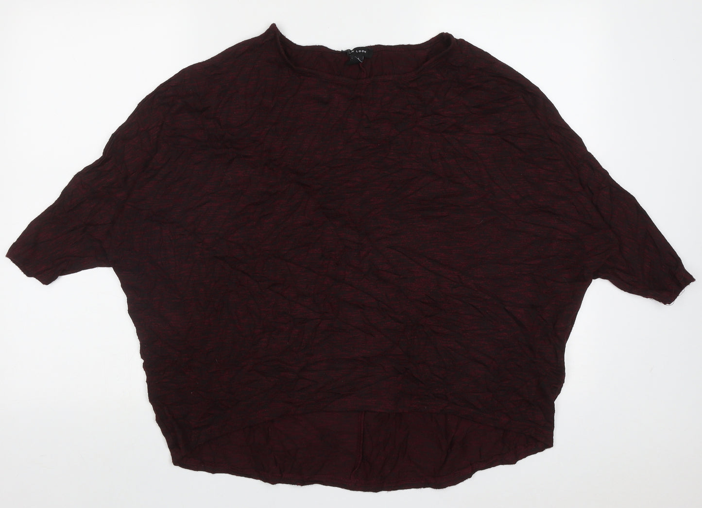 New Look Womens Purple Crew Neck  Polyester Pullover Jumper Size L