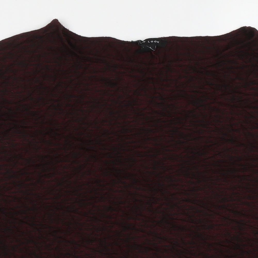 New Look Womens Purple Crew Neck  Polyester Pullover Jumper Size L