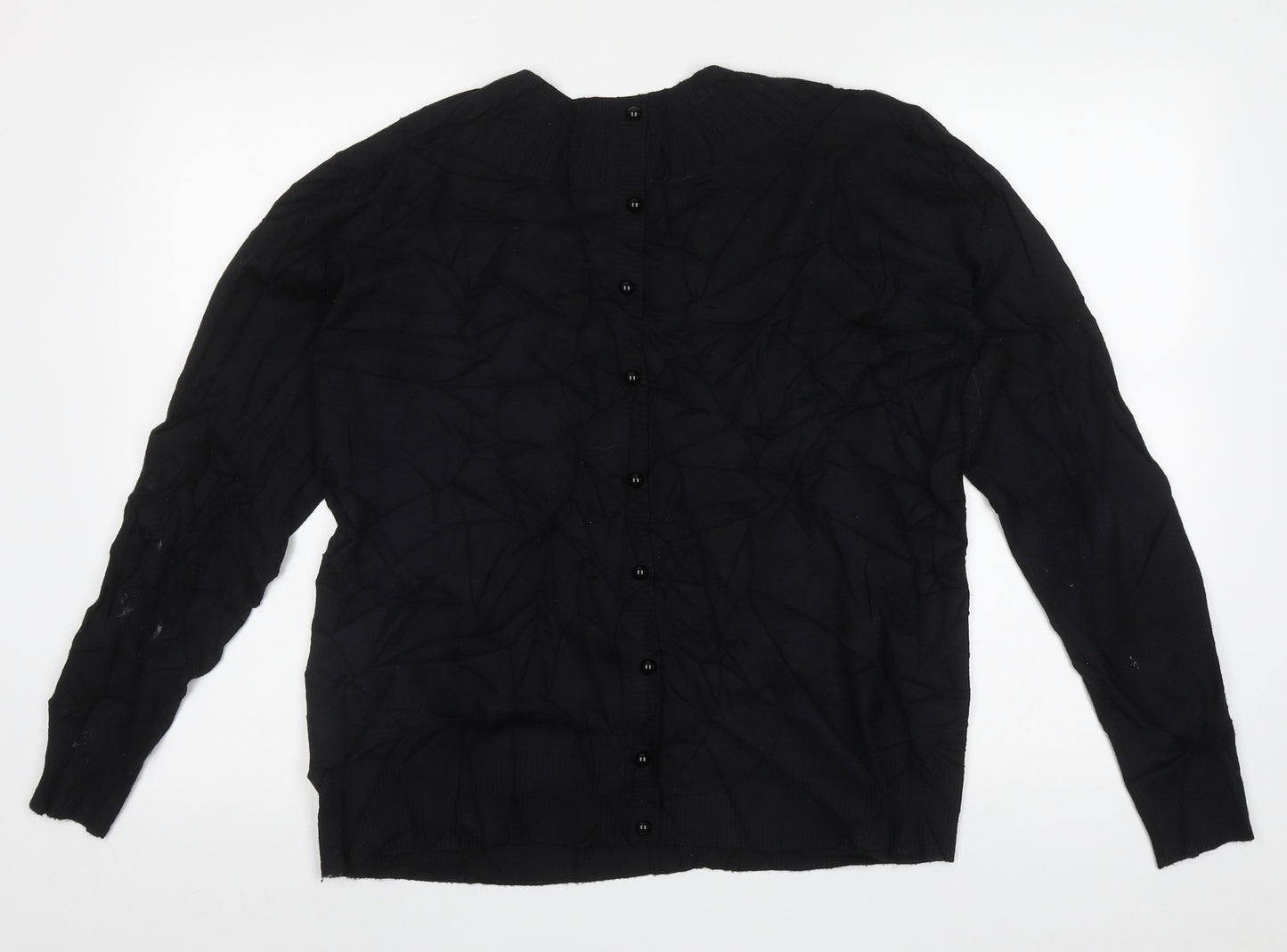 Finery Womens Black Crew Neck  Polyamide Pullover Jumper Size XL
