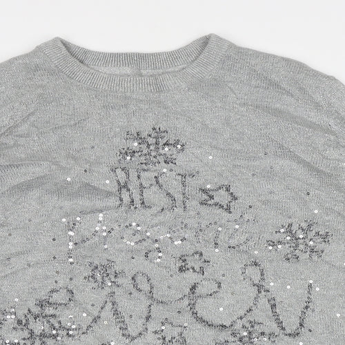 Blooming Marvellous Womens Grey Crew Neck  Cotton Pullover Jumper Size L
