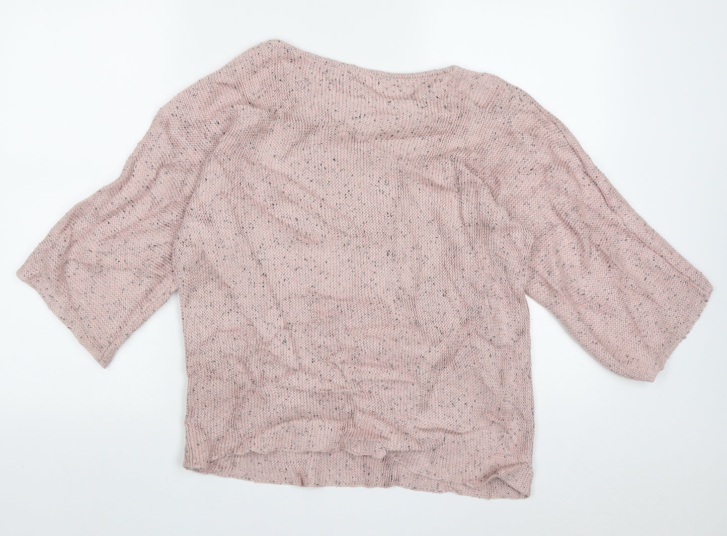 H&M Womens Pink Boat Neck  Acrylic Pullover Jumper Size S