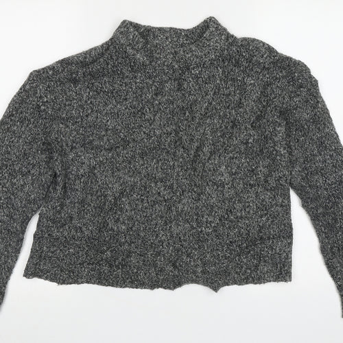 Atmosphere Womens Grey High Neck  Acrylic Pullover Jumper Size 8