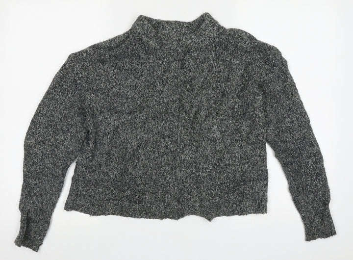 Atmosphere Womens Grey High Neck  Acrylic Pullover Jumper Size 8