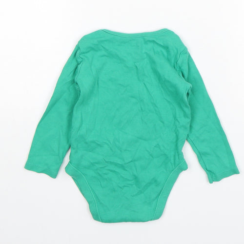 F&F Baby Green  Cotton Leotard One-Piece Size 12-18 Months  Snap