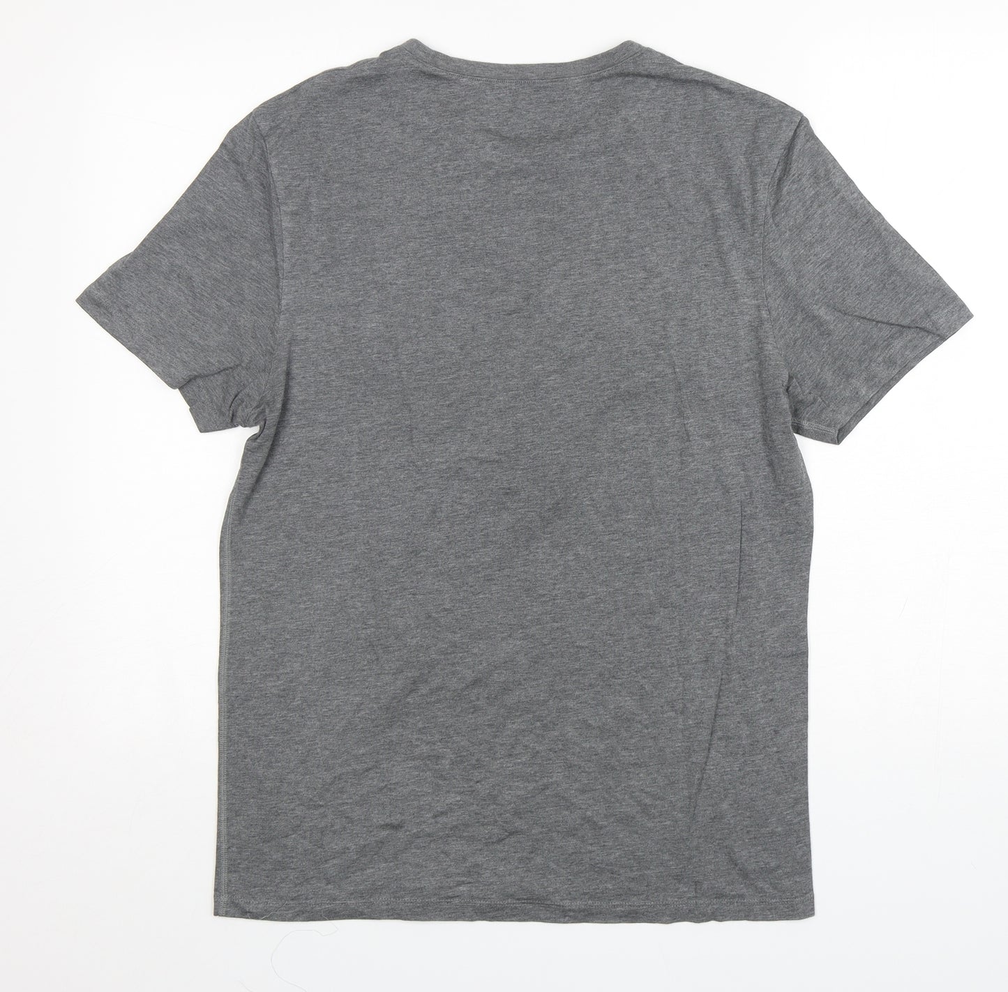Marks and Spencer Mens Grey  Polyester  T-Shirt Size M Round Neck