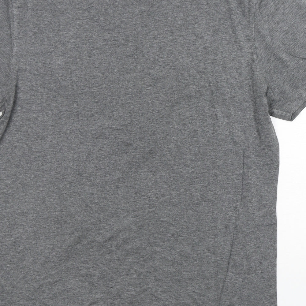 Marks and Spencer Mens Grey  Polyester  T-Shirt Size M Round Neck