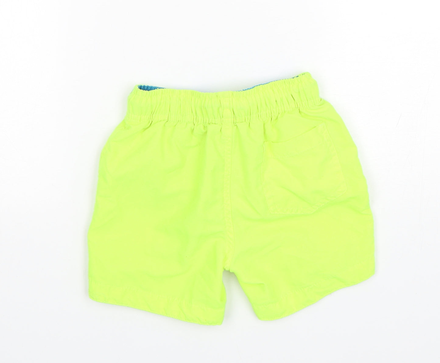 Primark Boys Green  Polyester Bermuda Shorts Size 3-4 Years  Regular Drawstring - Swim Shorts