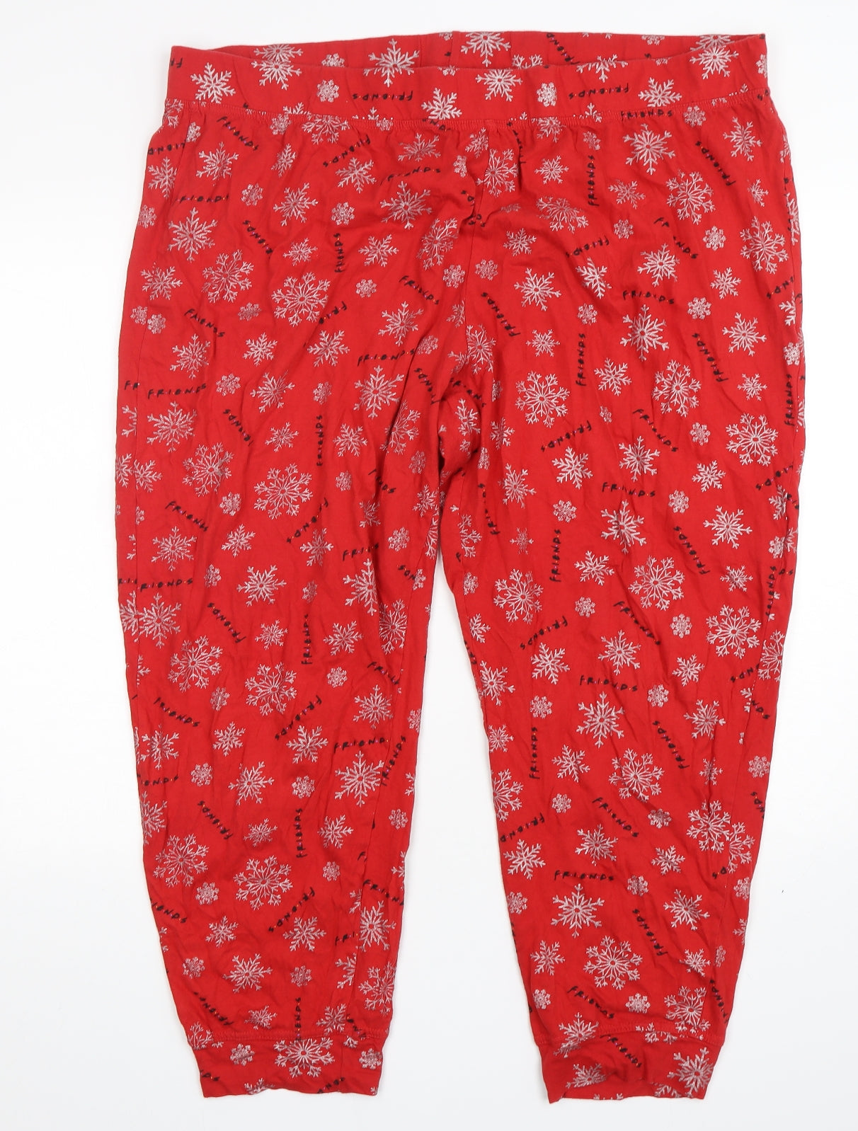 TU Womens Red Geometric Cotton  Pyjama Pants Size 24   - Friends