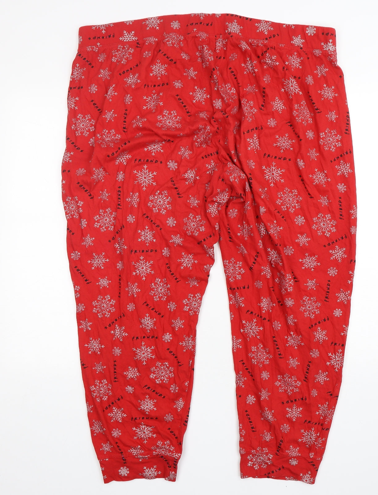 TU Womens Red Geometric Cotton  Pyjama Pants Size 24   - Friends