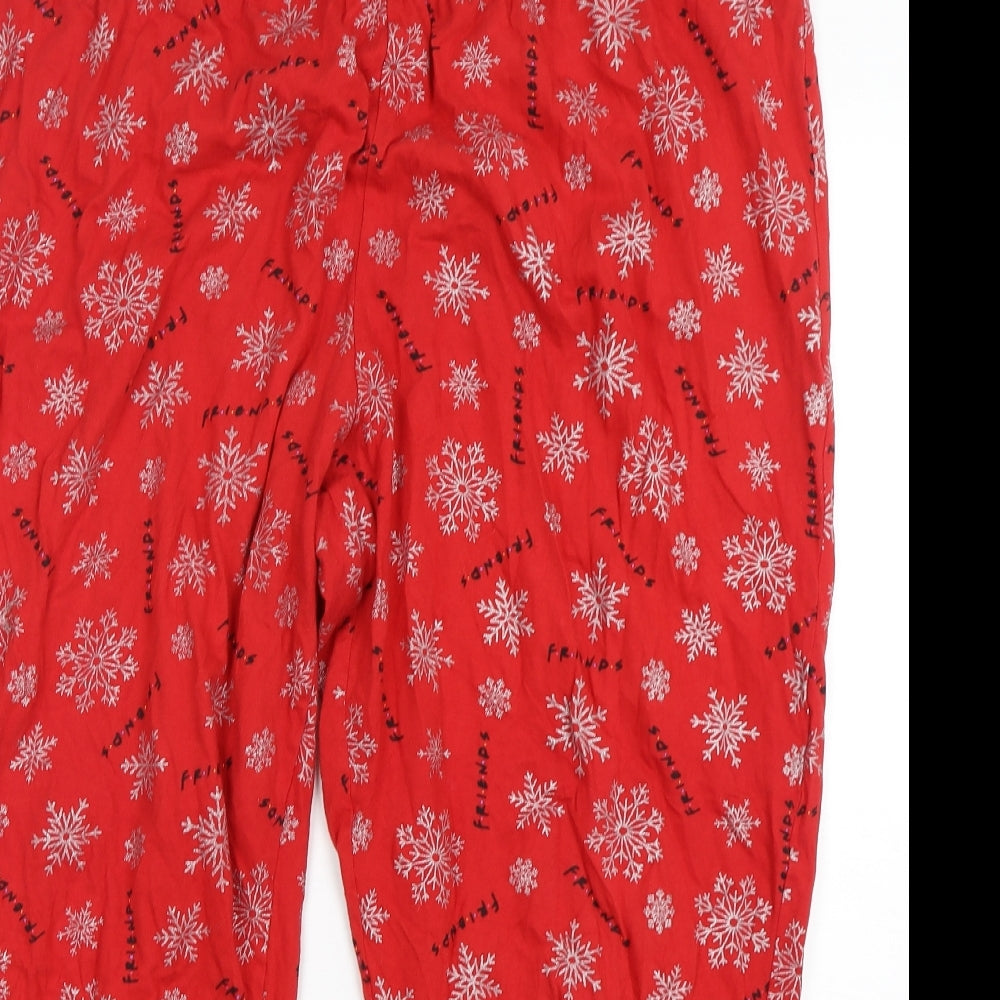 TU Womens Red Geometric Cotton  Pyjama Pants Size 24   - Friends