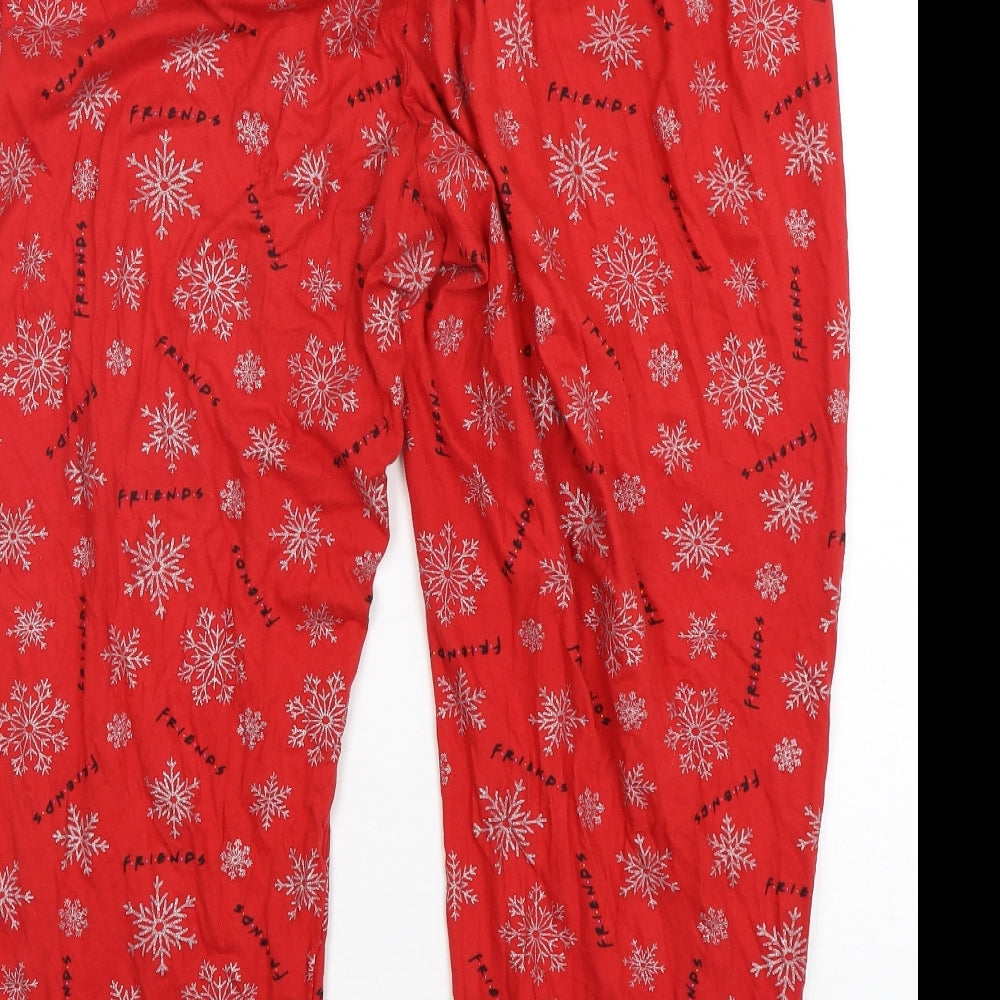 TU Womens Red Geometric Cotton  Pyjama Pants Size 24   - Friends