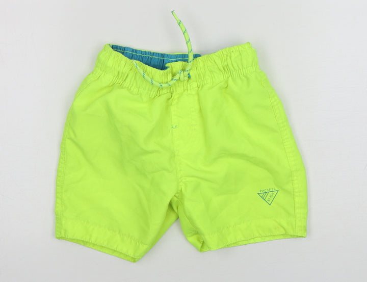 Primark Boys Green  Polyester Bermuda Shorts Size 3-4 Years  Regular Drawstring - Swim Shorts