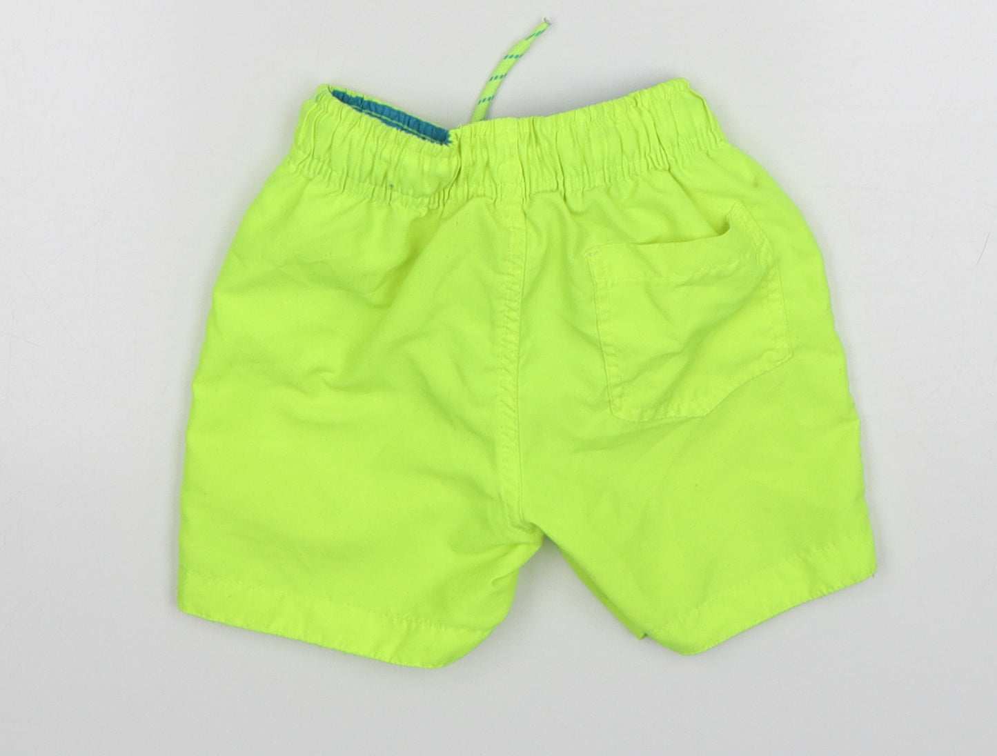 Primark Boys Green  Polyester Bermuda Shorts Size 3-4 Years  Regular Drawstring - Swim Shorts