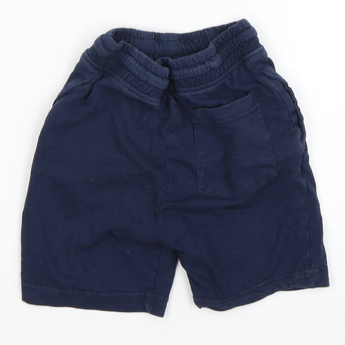 Pep & Co Boys Blue  Cotton Sweat Shorts Size 5-6 Years  Regular Drawstring