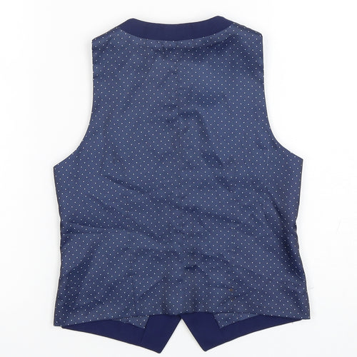 TU Boys Blue Polka Dot  Jacket Snowsuit Size 6 Years  Button
