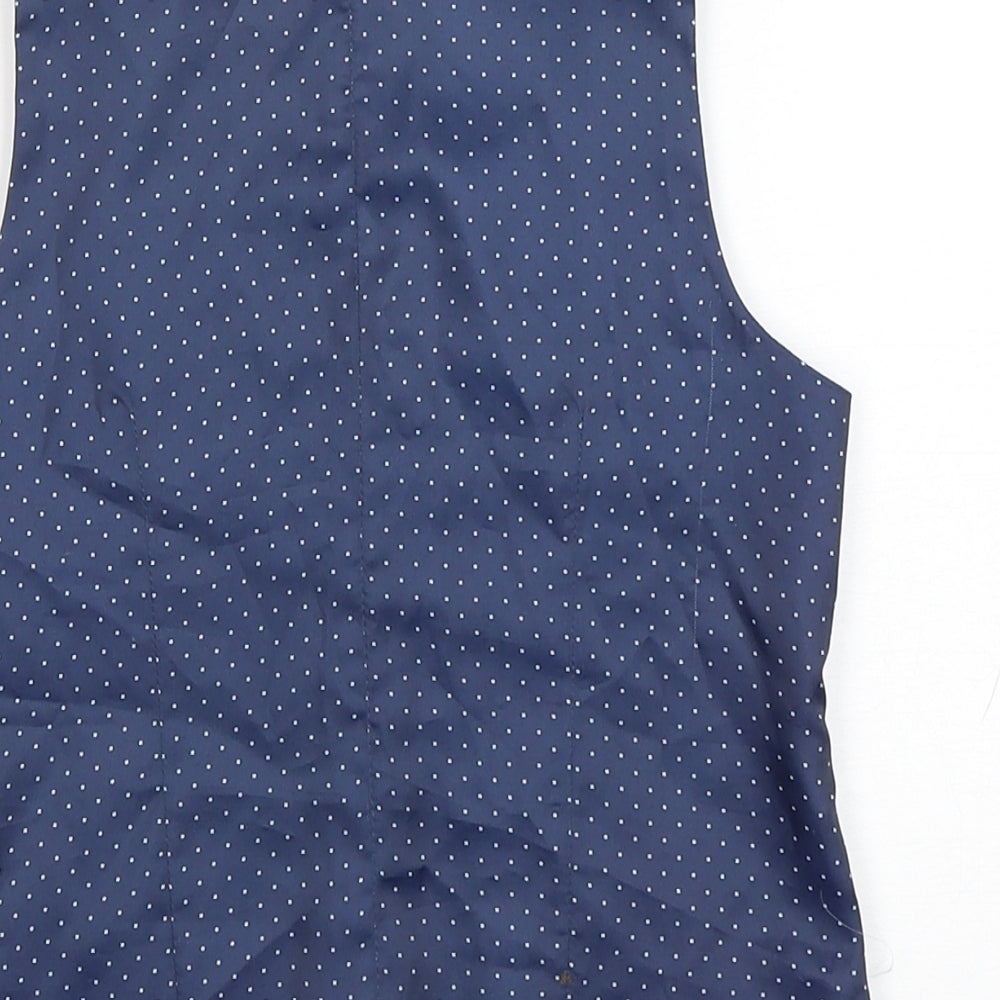 TU Boys Blue Polka Dot  Jacket Snowsuit Size 6 Years  Button