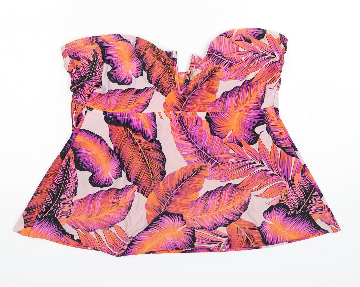 Dunnes Stores Womens Multicoloured Floral Nylon Basic Tank Size 14 Off the Shoulder - Swim Wear