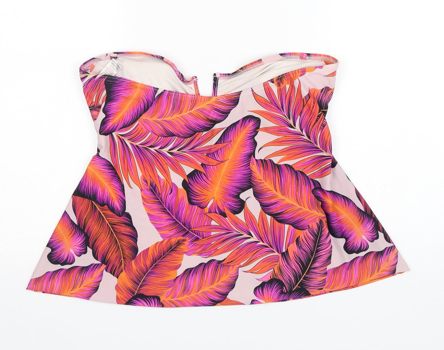 Dunnes Stores Womens Multicoloured Floral Nylon Basic Tank Size 14 Off the Shoulder - Swim Wear