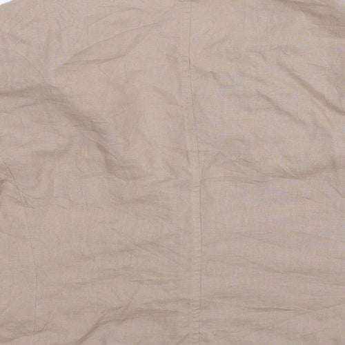 Marks and Spencer Womens Beige  Linen Jacket Blazer Size 18