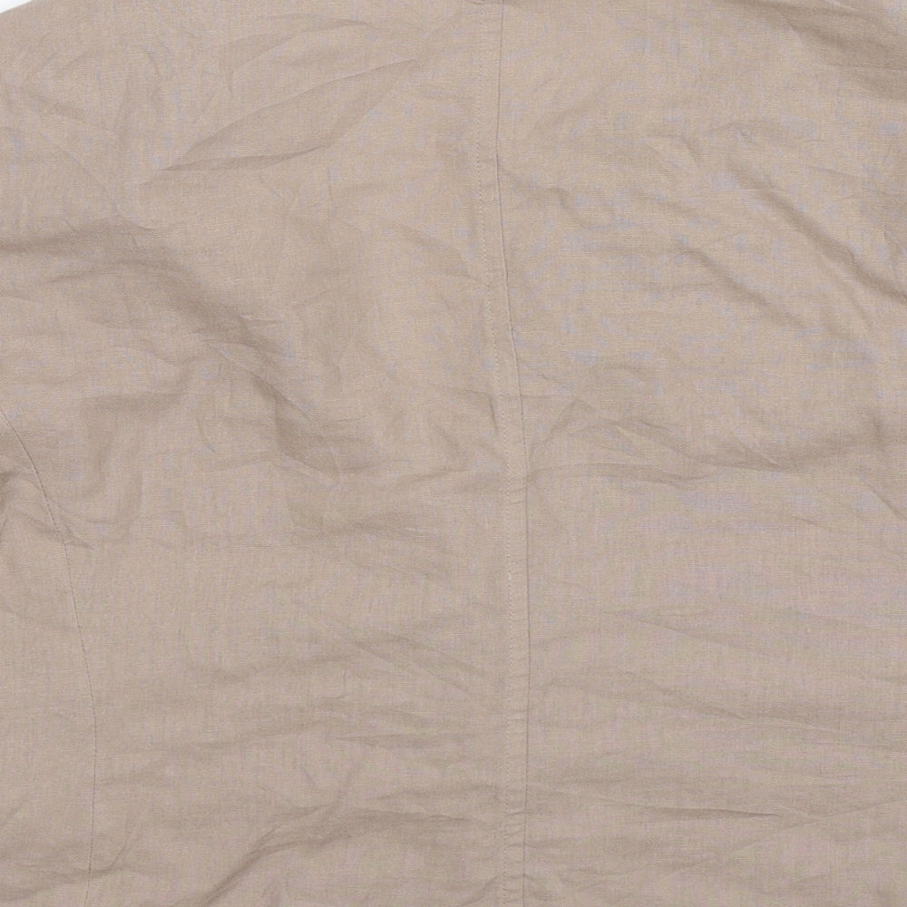 Marks and Spencer Womens Beige  Linen Jacket Blazer Size 18