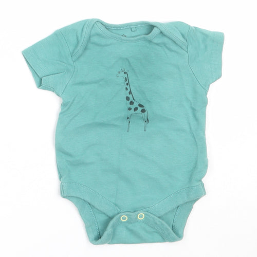NEXT Girls Green  Cotton Babygrow One-Piece Size 0-3 Months   - Giraffe