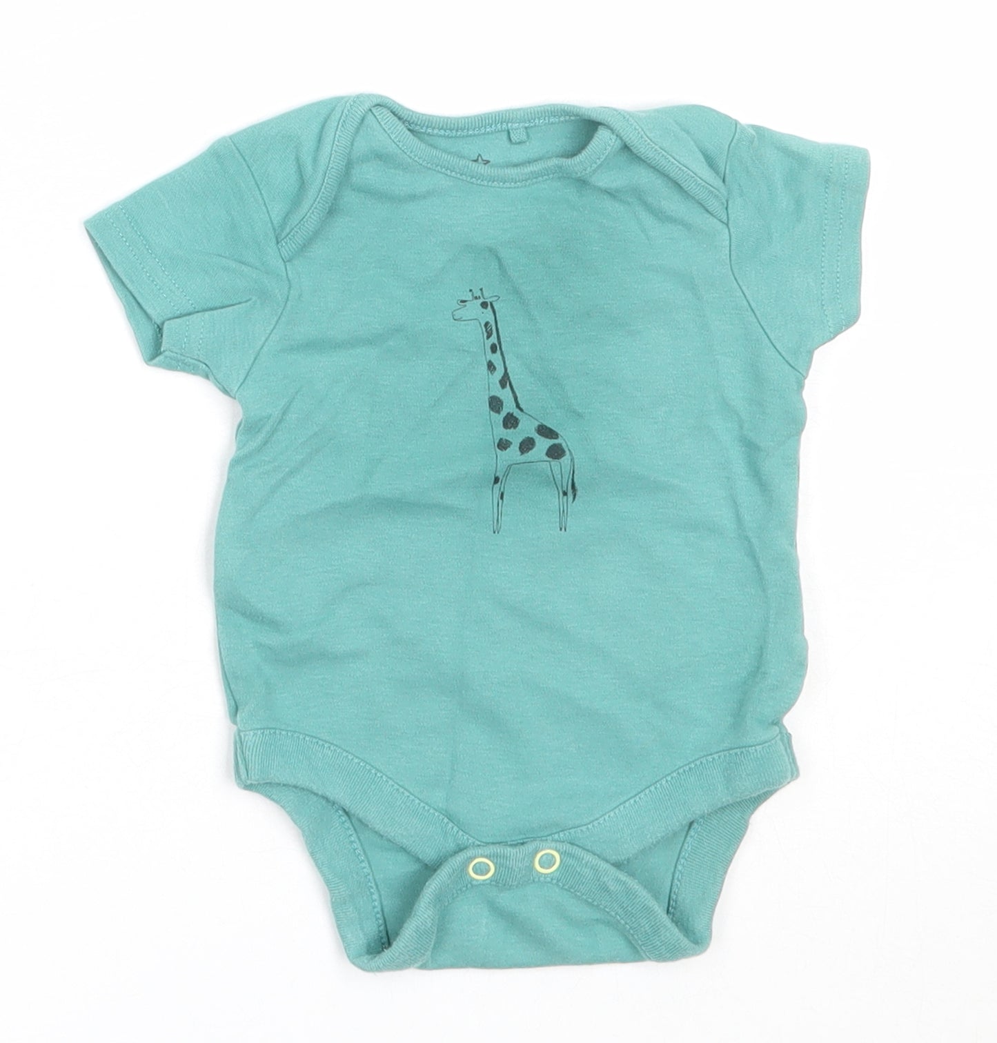 NEXT Girls Green  Cotton Babygrow One-Piece Size 0-3 Months   - Giraffe