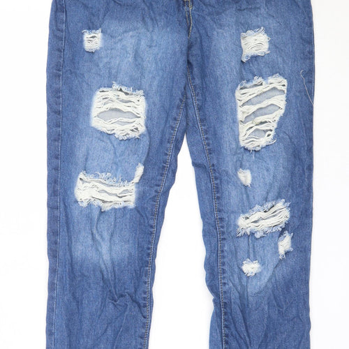 Parsian Womens Blue  Cotton Straight Jeans Size 6 L28 in Regular