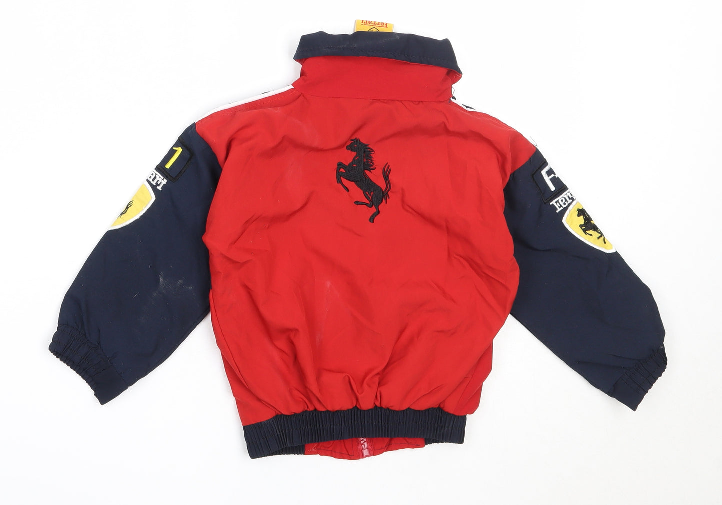 Ferrari Boys Red   Windbreaker Coat Size 2 Years  Zip