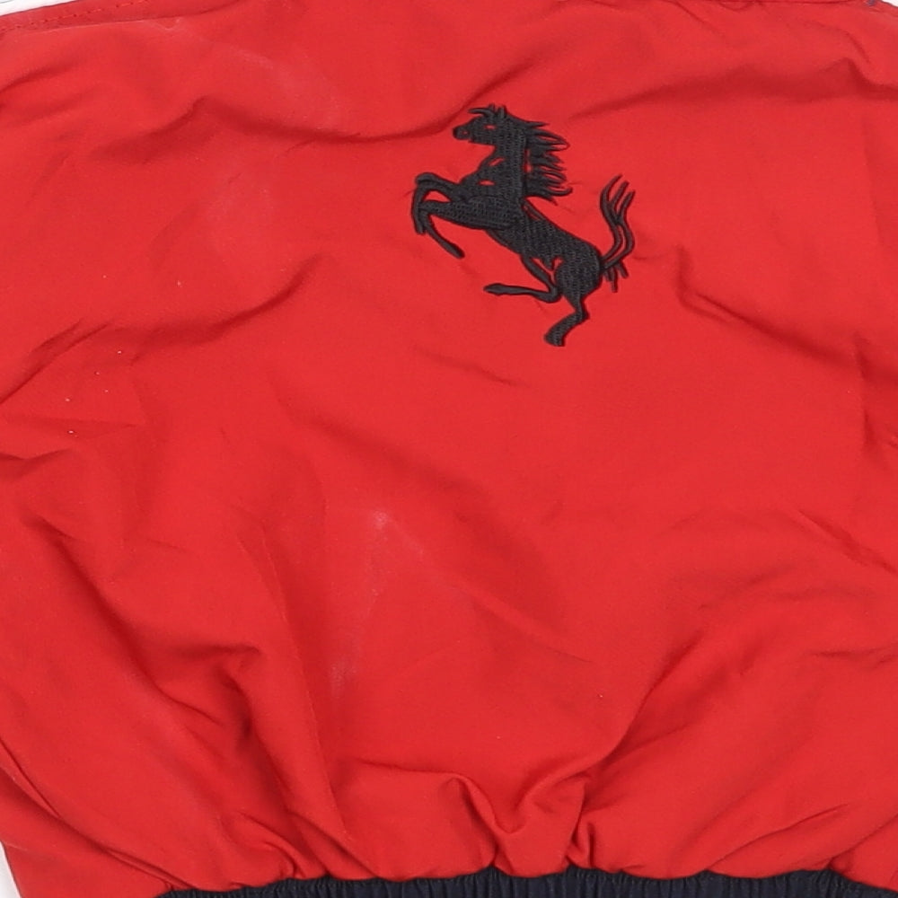 Ferrari Boys Red   Windbreaker Coat Size 2 Years  Zip
