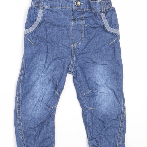George Boys Blue  Cotton Capri Jeans Size 9-12 Months