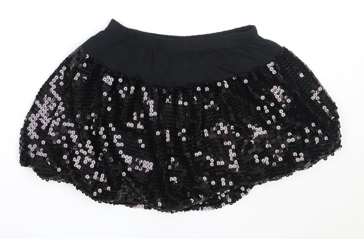 Young Dimension Girls Black  PVC Mini Skirt Size 9-10 Years  Regular