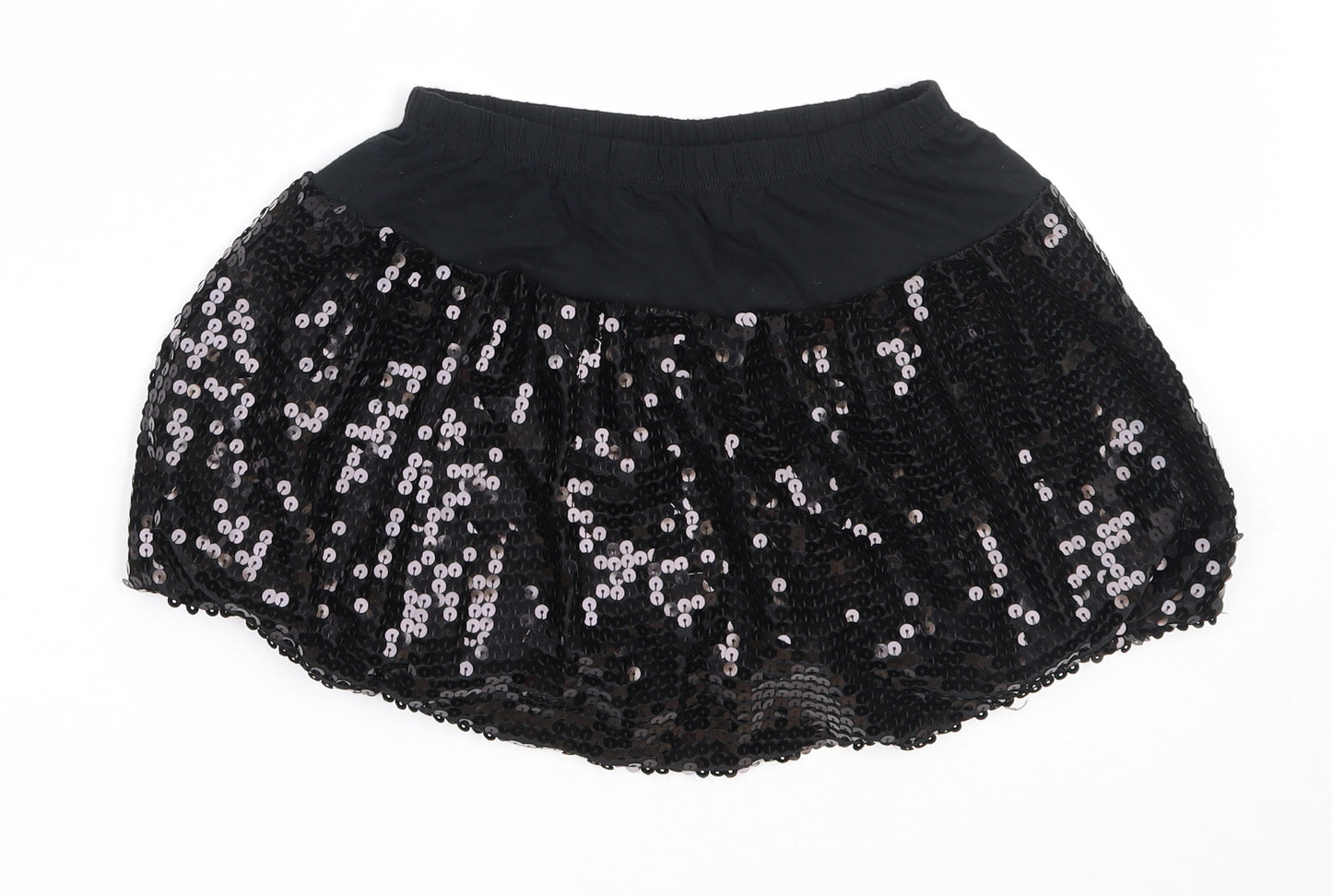 Young Dimension Girls Black  PVC Mini Skirt Size 9-10 Years  Regular