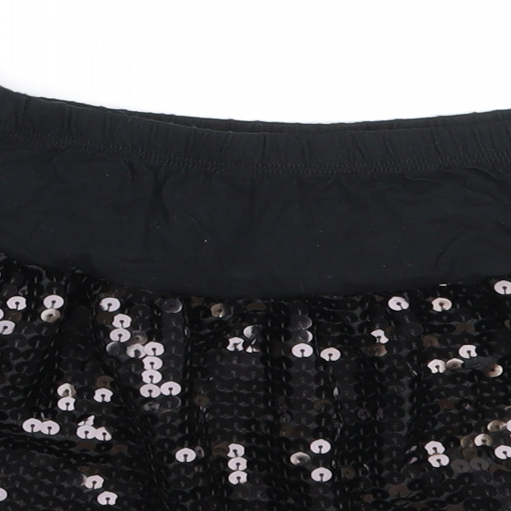 Young Dimension Girls Black  PVC Mini Skirt Size 9-10 Years  Regular