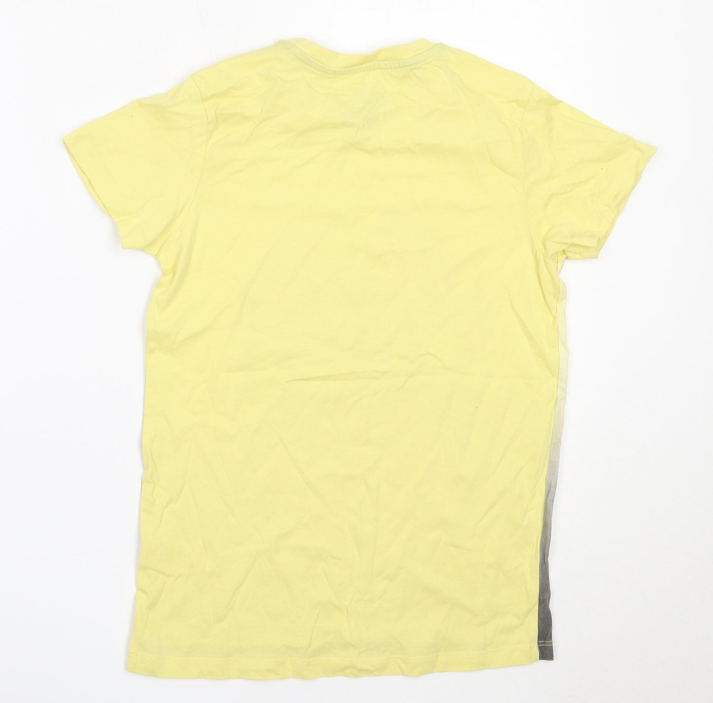 Matalan Boys Yellow  Cotton Basic T-Shirt Size 11 Years Round Neck