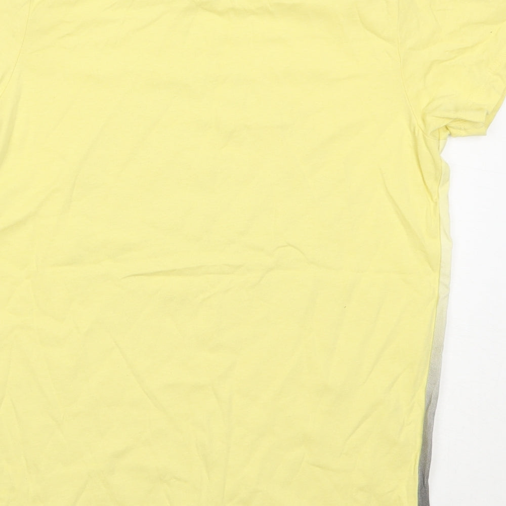 Matalan Boys Yellow  Cotton Basic T-Shirt Size 11 Years Round Neck