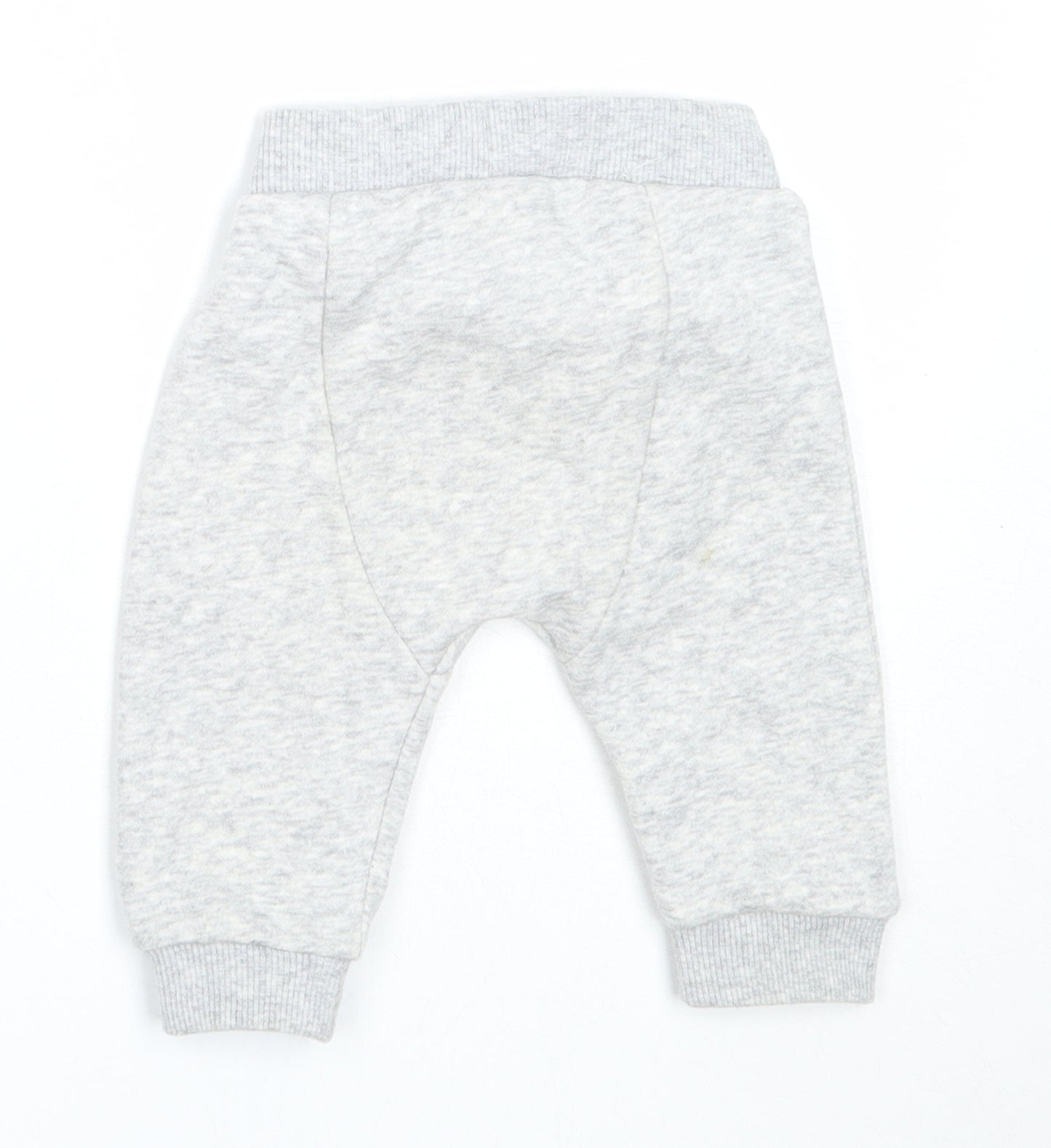 F&F Boys Grey  Cotton Jogger Trousers Size 0-3 Months