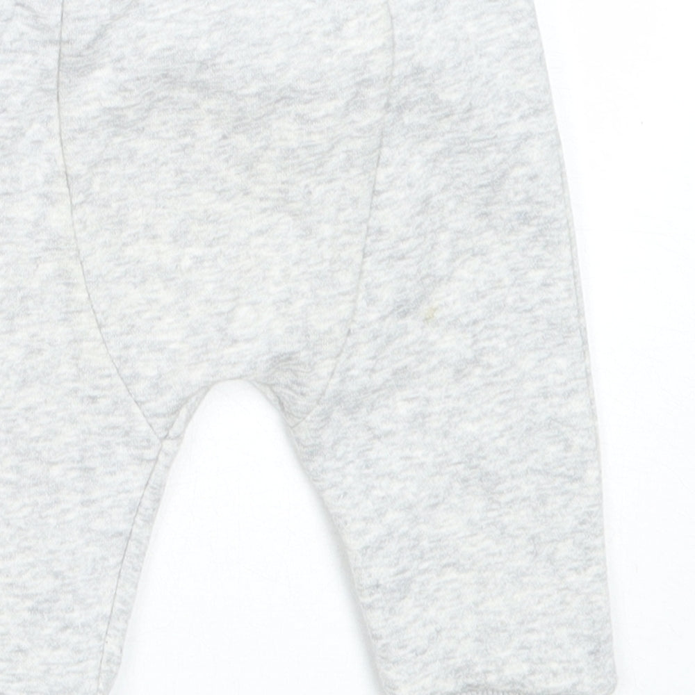 F&F Boys Grey  Cotton Jogger Trousers Size 0-3 Months