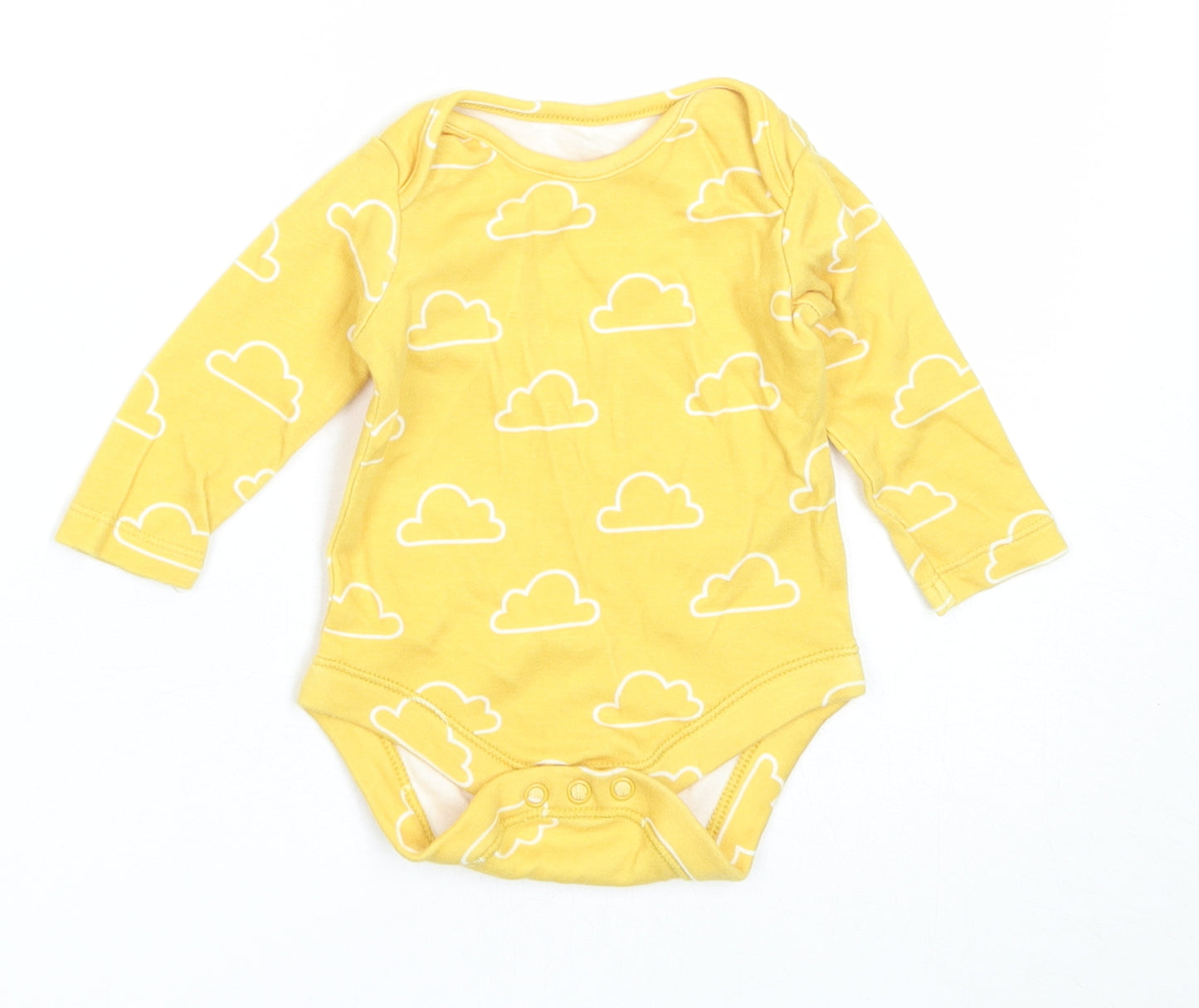 F&F Baby Yellow  Cotton Babygrow One-Piece Size 0-3 Months