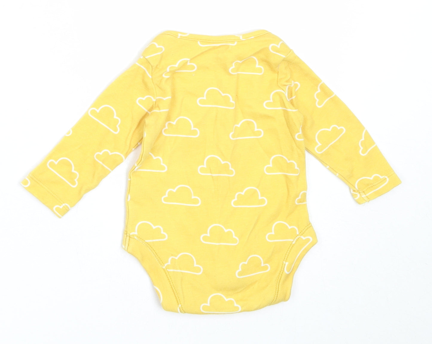 F&F Baby Yellow  Cotton Babygrow One-Piece Size 0-3 Months