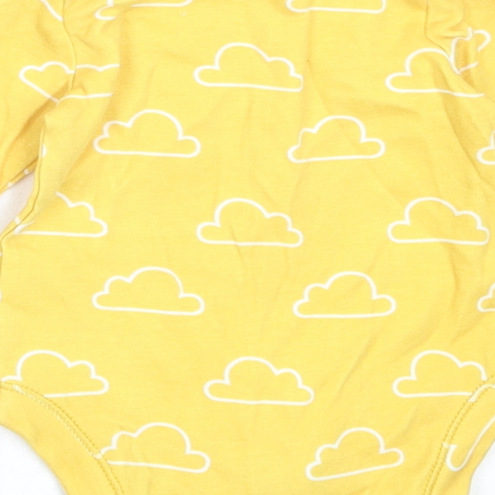 F&F Baby Yellow  Cotton Babygrow One-Piece Size 0-3 Months