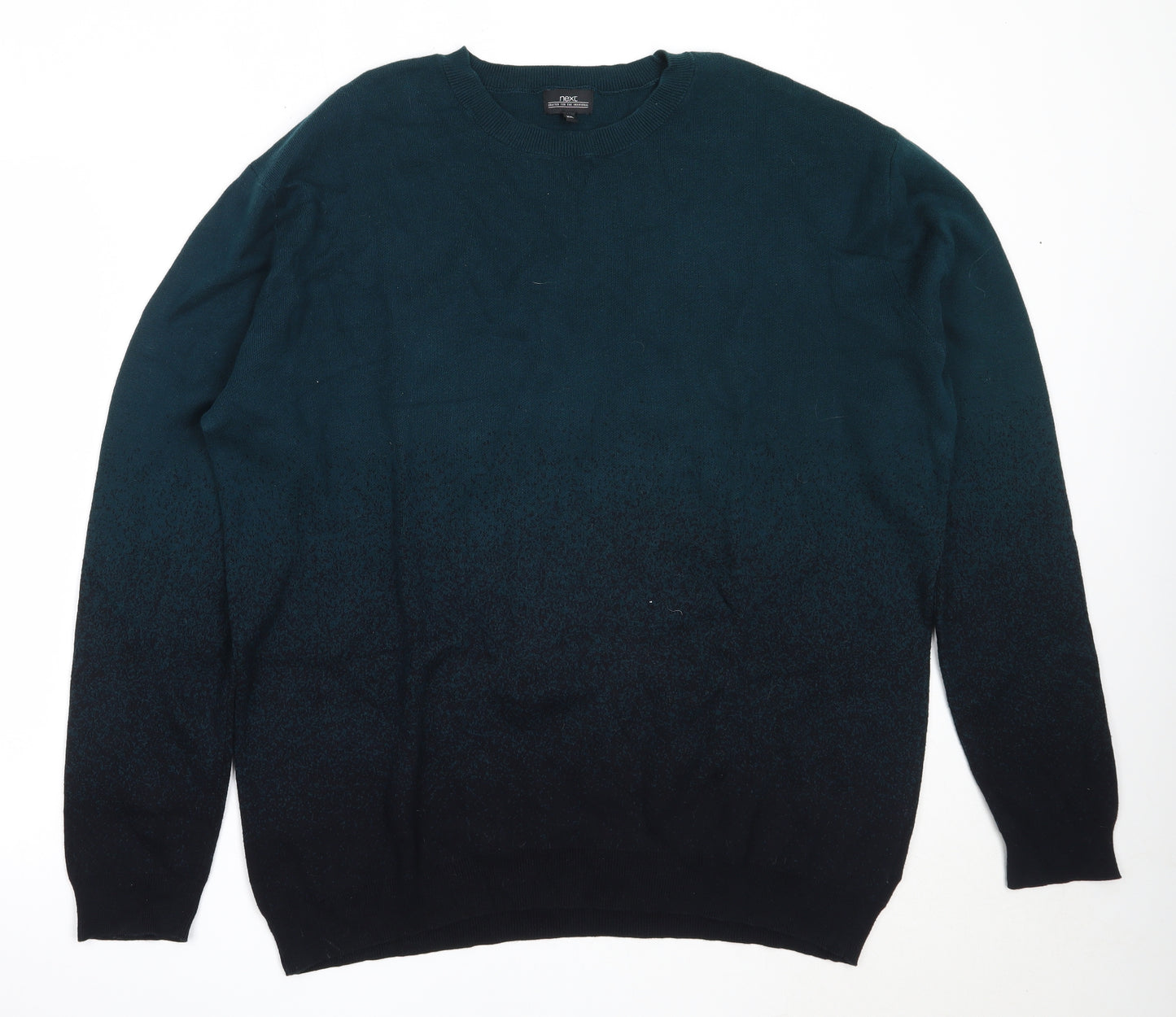 NEXT Mens Blue Round Neck  Cotton Pullover Jumper Size 2XL