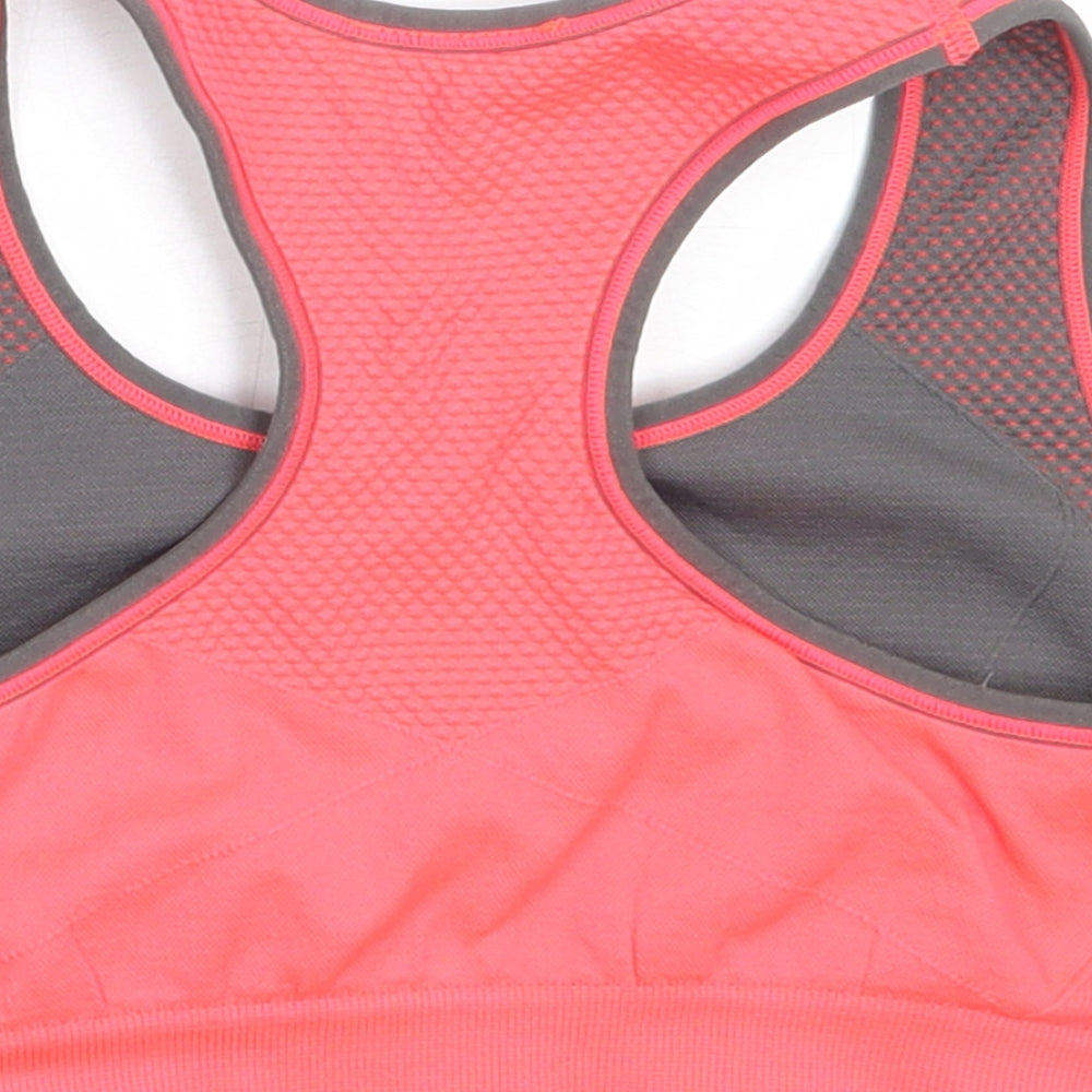 New Balance Womens Red  Nylon Cropped Tank Size M Round Neck  - sports bra