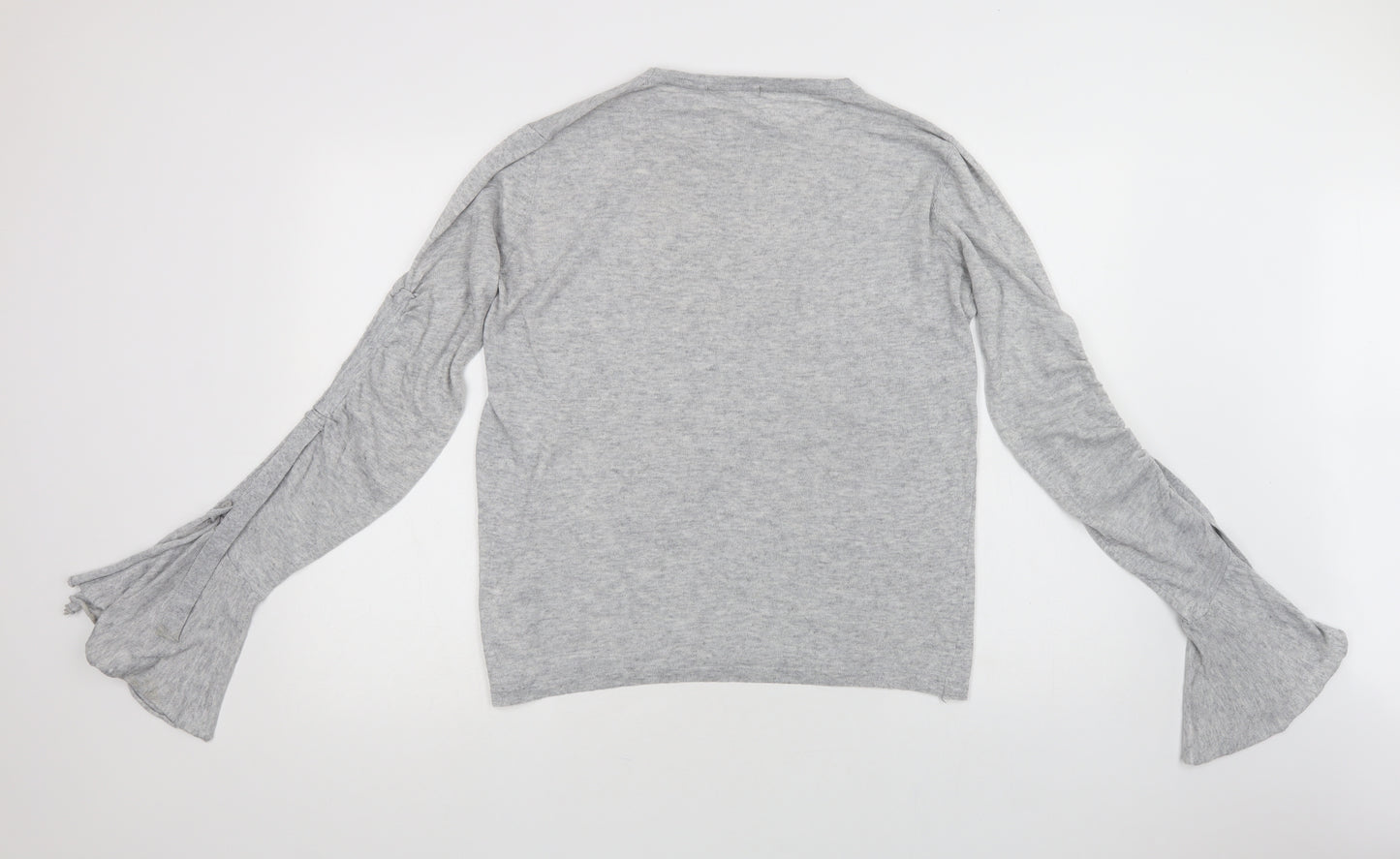 02 Collection Womens Grey Crew Neck  Polyester Pullover Jumper Size M