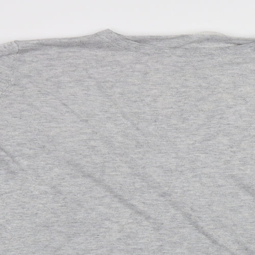 02 Collection Womens Grey Crew Neck  Polyester Pullover Jumper Size M