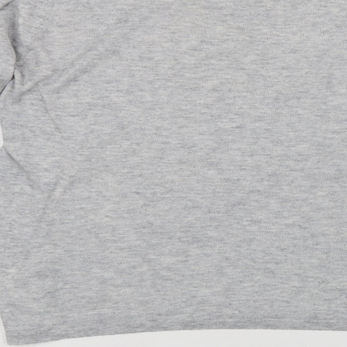 02 Collection Womens Grey Crew Neck  Polyester Pullover Jumper Size M