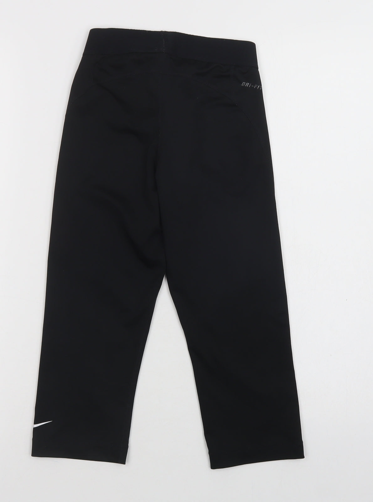 Nike Womens Black  Polyester Cropped Leggings Size XS L19 in Regular