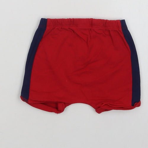 NEXT Baby Red Colourblock Cotton Jogger Trousers Size 3-6 Months
